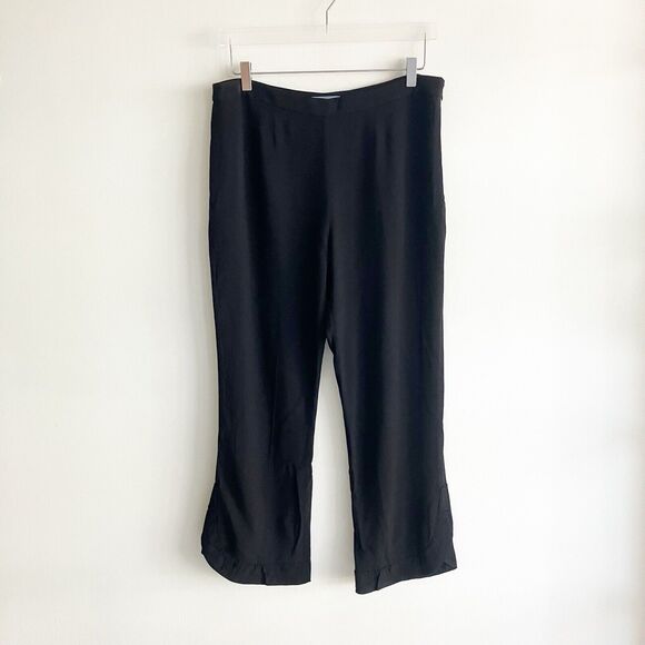 Prada Milano Women IT 46 Crop Pants Black Ruffle Made in Italy Cropped Pant